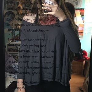 Flowy dark grey top